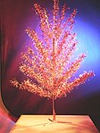 An artificial Aluminum Christmas tree