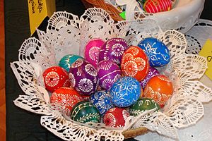 04 Easter eggs at a Cultural Miner's House in Sanok.JPG