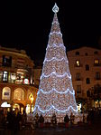 Christmas tree in Salerno old town, Italy, 2008.